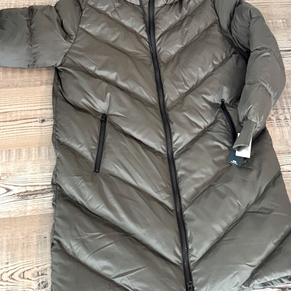 Sebby Juniors' 3/4 Puffer Jacket with Hood, women’s jacket coat - Picture 12 of 14